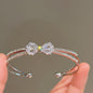 Women’s Minimalist Silver Bow Bracelet