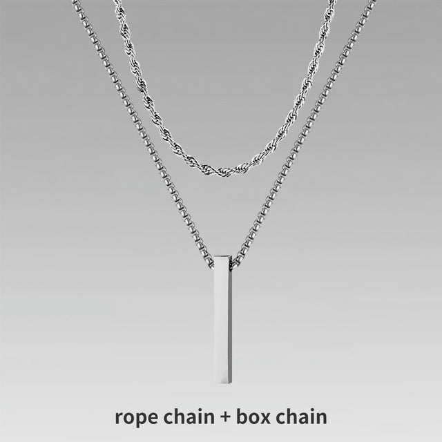 Men’s Layer Pillar Chain Necklace