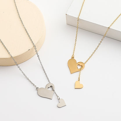 Hollow Heart Clavicle Chain Necklace