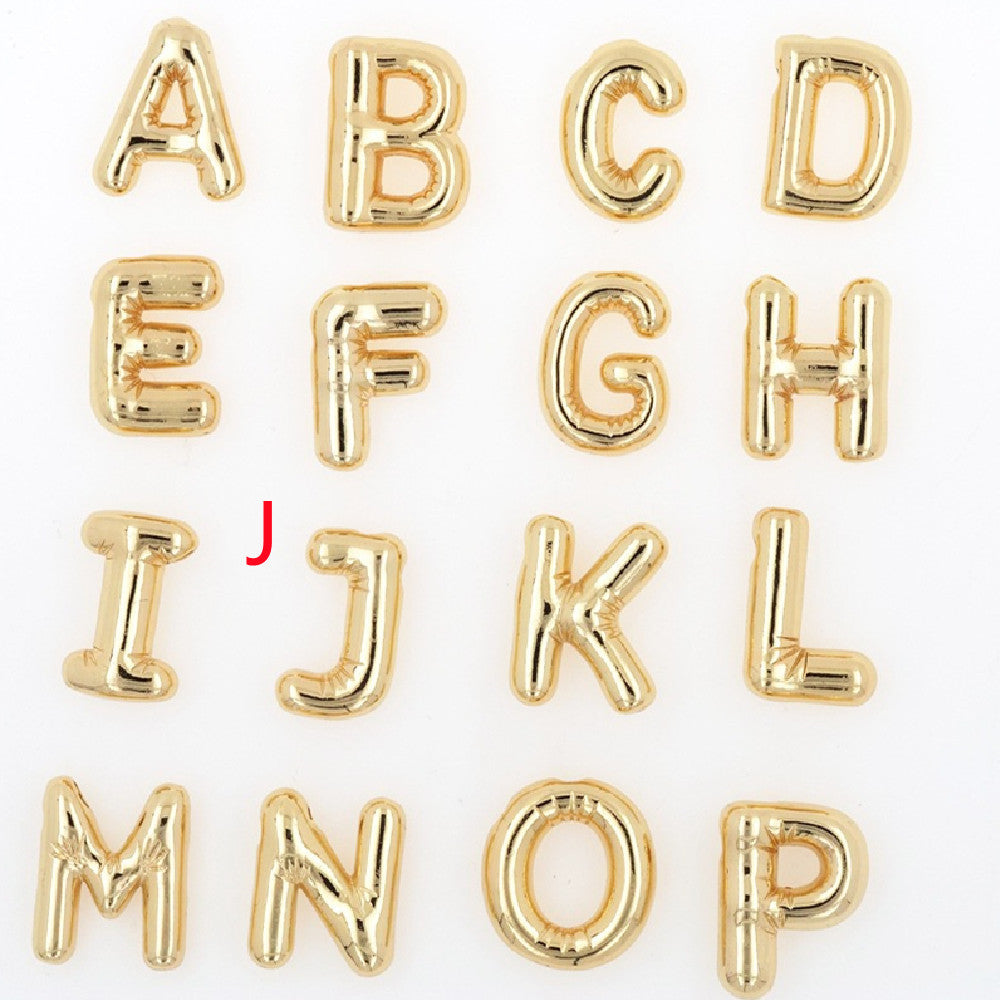 Glossy Letters Pendant Necklace