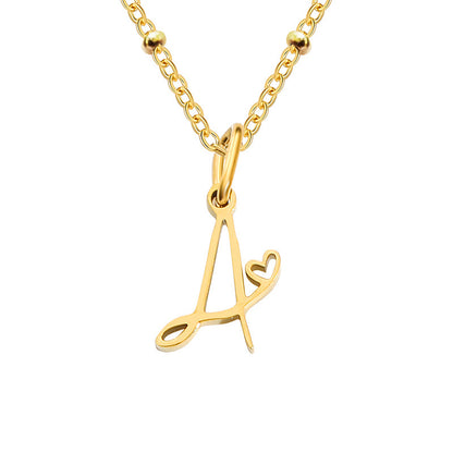 A-Z Personalized 26 Letter Pendant Necklace