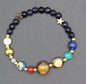 Universe Galaxy Eight Planets Beads Bracelet
