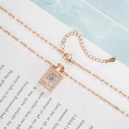 Perfume Bottle Pendant Zircon Necklaces