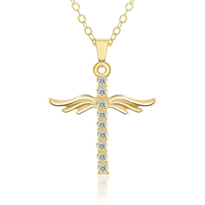 Angel Wings Cross Necklace