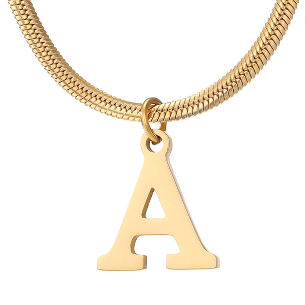 Minimalist A-Z Letter Pendant Necklace