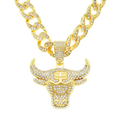 Bull Head Cuban Necklace
