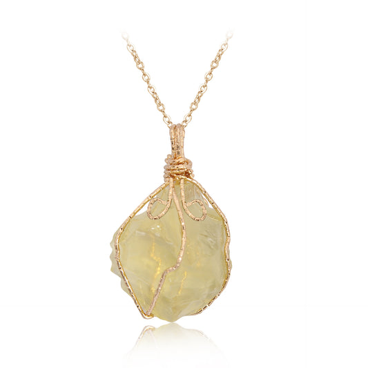 Natural Stone Pendant Necklace