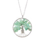 Tree of Life Crystal Gravel Pendant Necklace