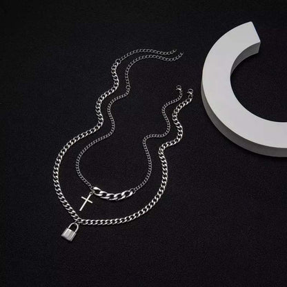 Cross Padlock Necklace
