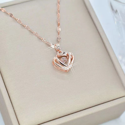 Perfume Bottle Pendant Zircon Necklaces