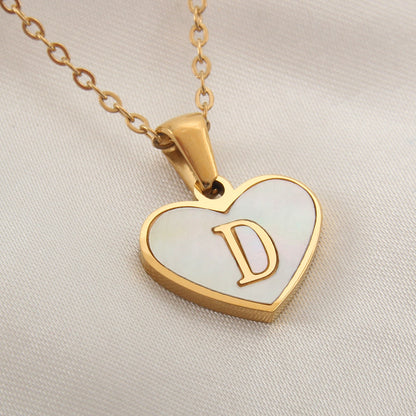 26 Letter Heart-Shaped Necklace