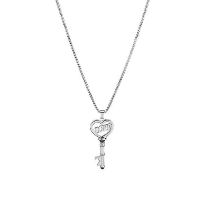 Sweet Heart Key Pendant Necklace