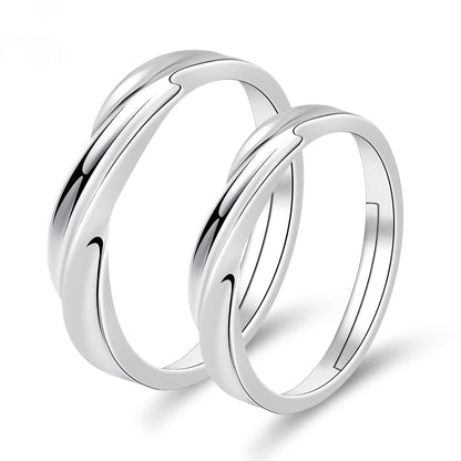 Moissanite Engagement Couple Rings