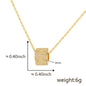 Cube 26 A-Z English Letter Pendant Necklaces
