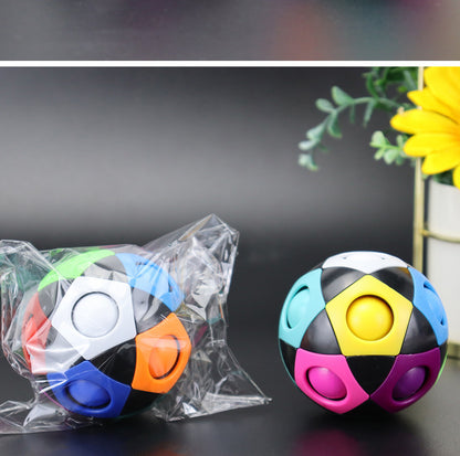 Decompression Soccer Rainbow Ball Magic Cube