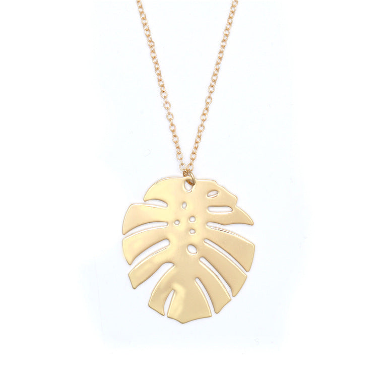 Women's Leaf Shape Pendant Necklace