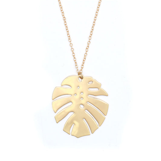 Women's Leaf Shape Pendant Necklace