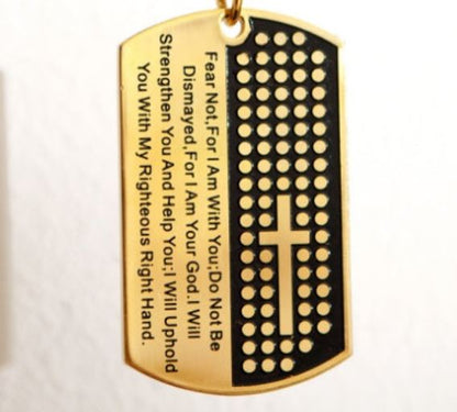 Dog Tag Bible Verse Necklace & Pendant