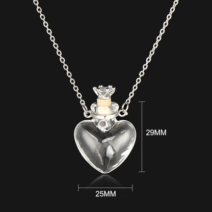 Transparent Glass Essential Oil Perfume Necklace