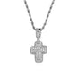 T-Square Cross Necklace with Zircon Crystal