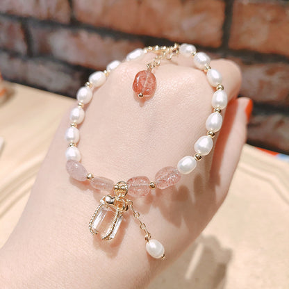 Flourishing Peach Blossom Baroque Pearl Bracelet