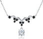 Elegant Sterling Silver Zircon Necklace