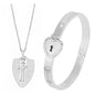 Couple Love Lock Bracelet & Key Necklace Set