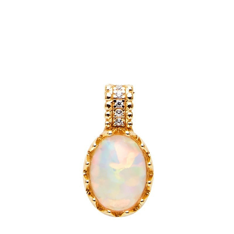 Opal Court Style Glow Gold Necklace
