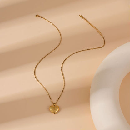 Gold Heart Pendant Necklace for Women