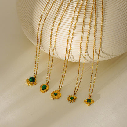 Vintage Turquoise & Emerald Necklace