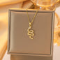 Snake Necklace with Rhinestone