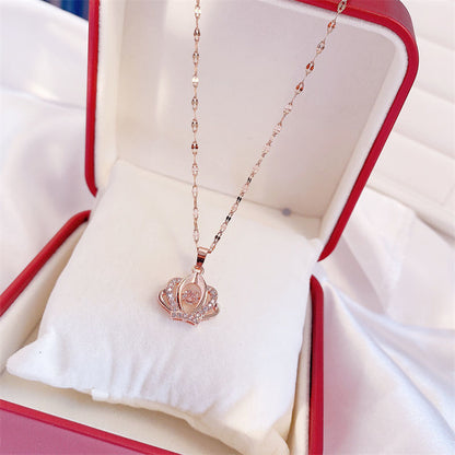 Perfume Bottle Pendant Zircon Necklaces