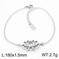 Minimalist Stainless Steel Zircon Lotus Jewellery Set