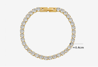 Zircon Cubic Chain Bracelet