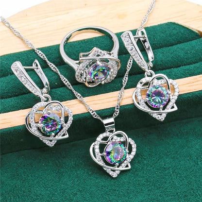 Retro Fashion Zircon Jewelry Set with Snake Chain Design