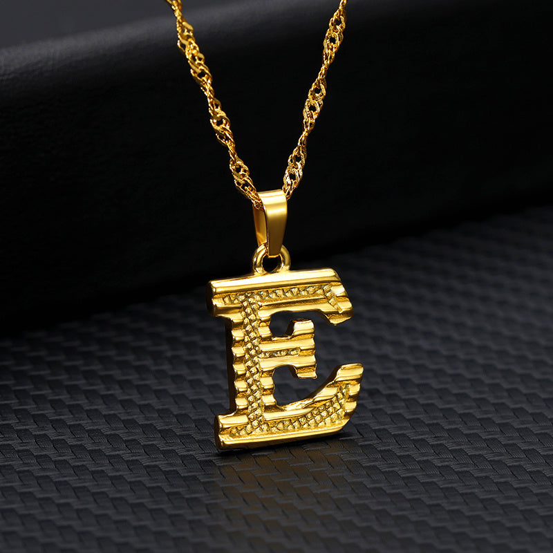 26 Letters Gold-Plated Pendant Necklace