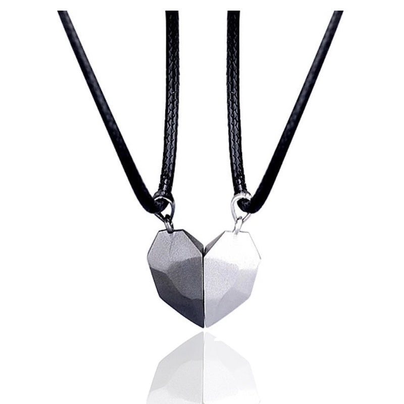 Love Heart Broken Magnetic Couples Necklace