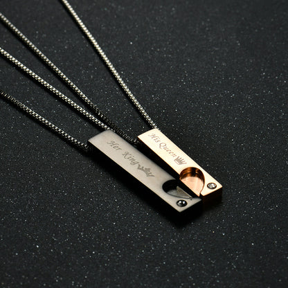 Titanium Steel Couple Necklace