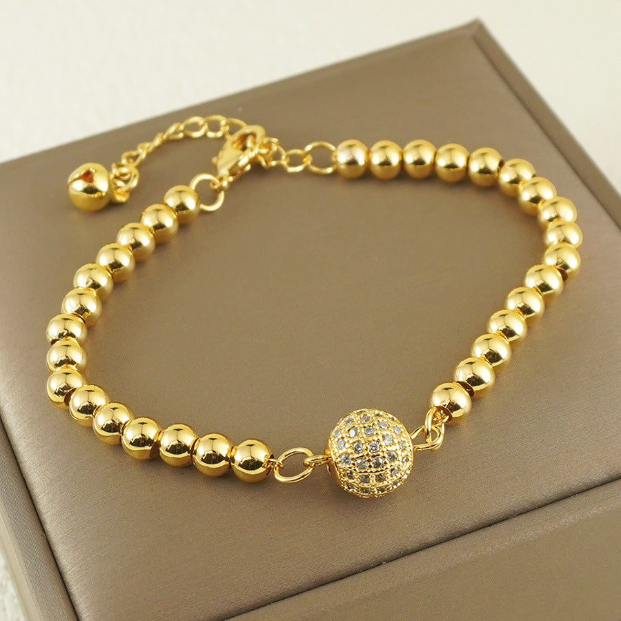 Arabic Style Copper Zircon Bracelet for Women