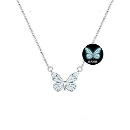 Luminous Butterfly Necklace & Bracelet Set