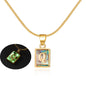 Luminous Pendant 26 Letter Square Necklace