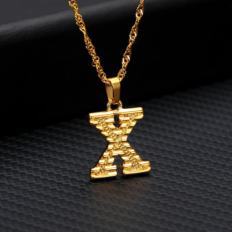 26 Letters Gold-Plated Pendant Necklace