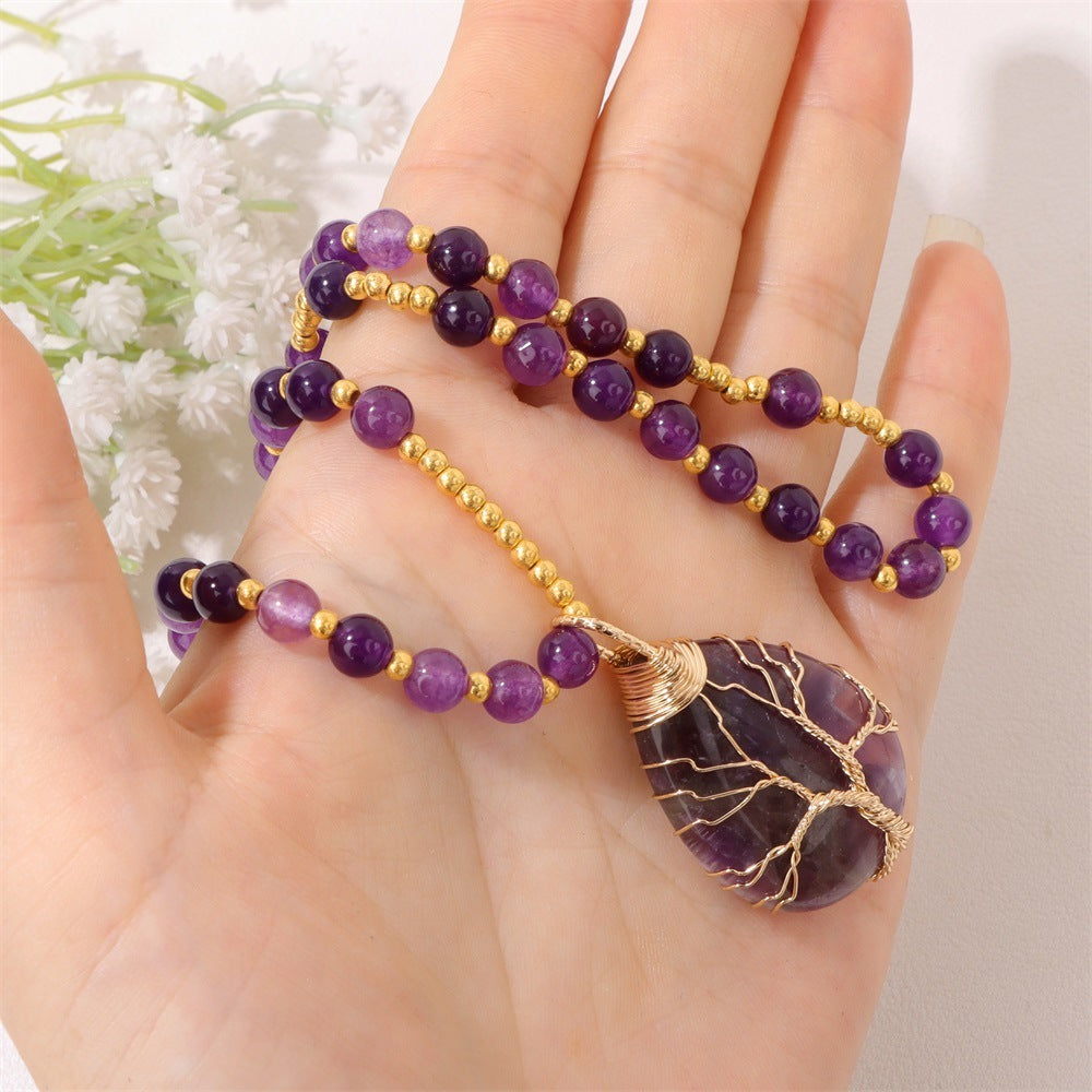 Unisex Crystal & Gemstone Pendant Necklaces