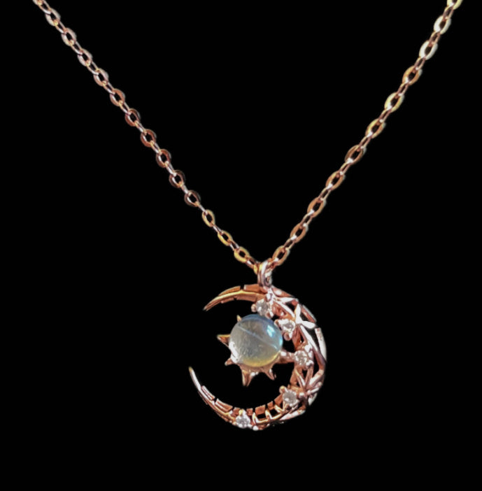 Explosive Star and Moon Necklace