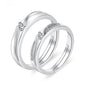 Moissanite Engagement Couple Rings