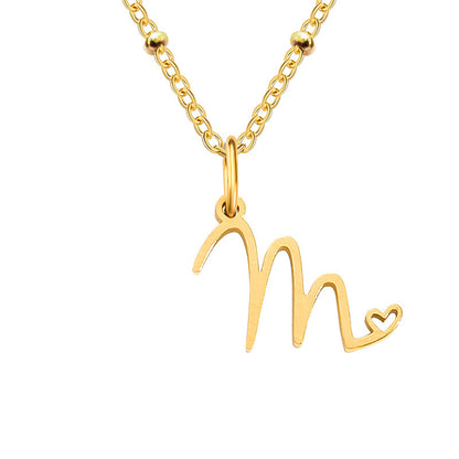 A-Z Personalized 26 Letter Pendant Necklace