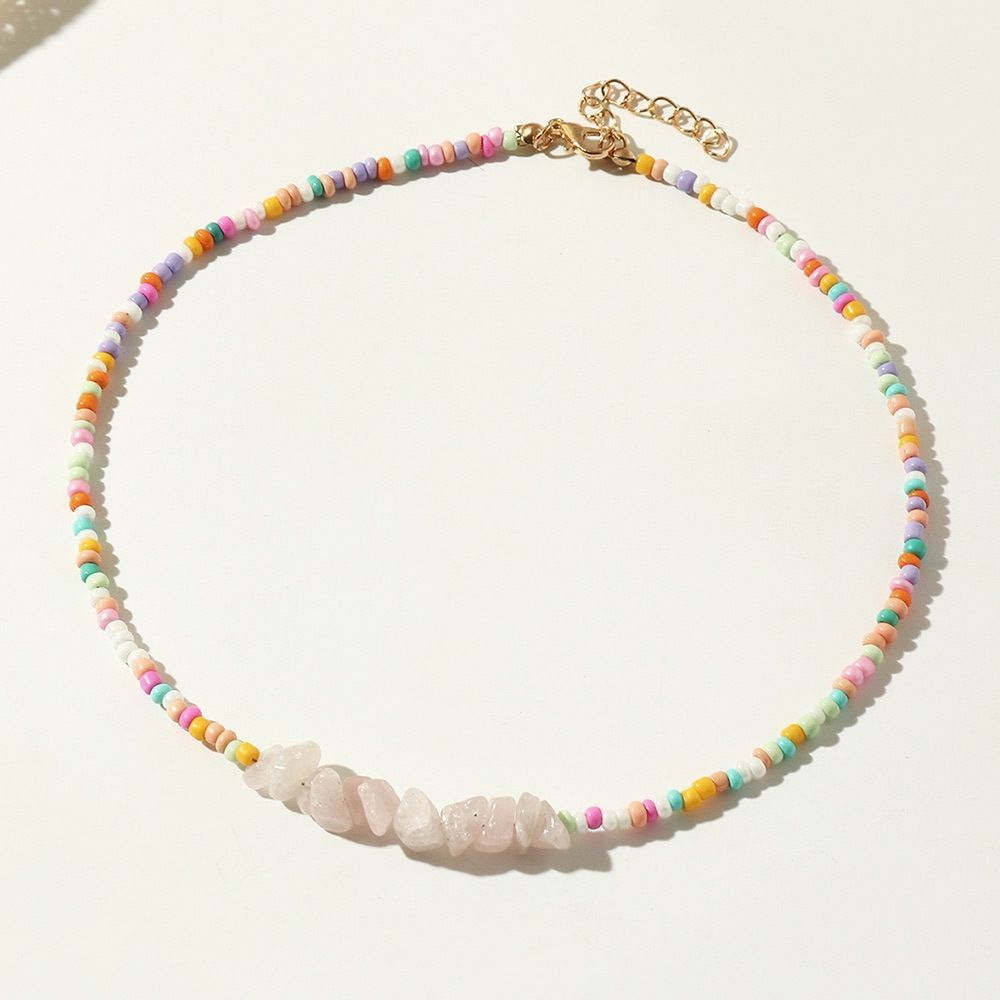 Colorful Rice Beads Crystal & Necklaces