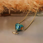 Love Heart Airplane Pendant Necklace