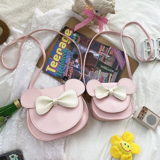 Cute Bowknot Small PU Crossbody Bag