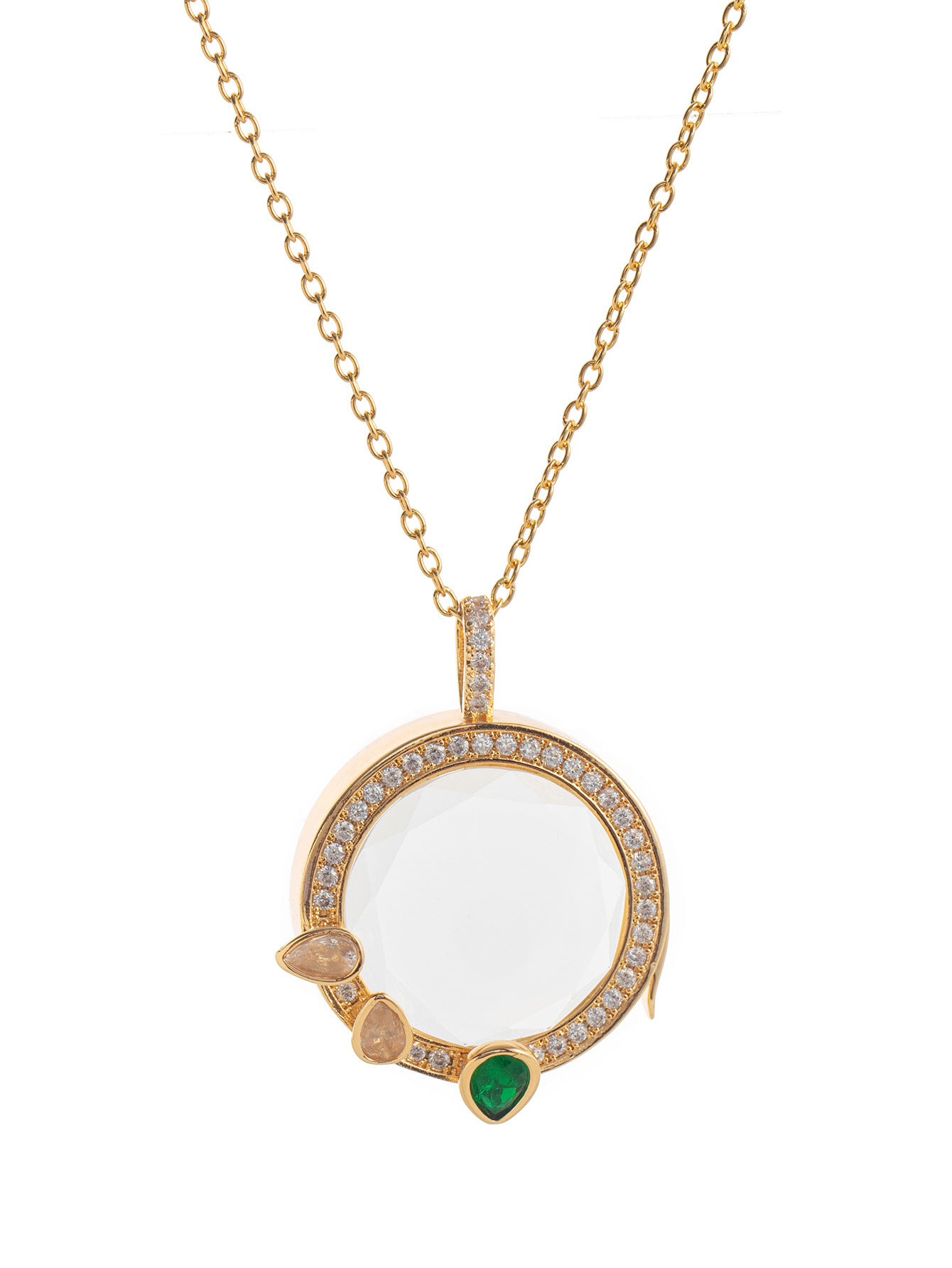 Retro Personalized Glass Charm Locket Box Necklace